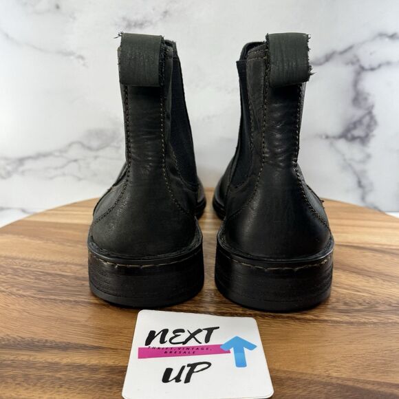 Men’s sz 11.5-Born Hemlock Boots Black Leather Chelsea Pull On Dress Casual Work - Picture 4 of 10